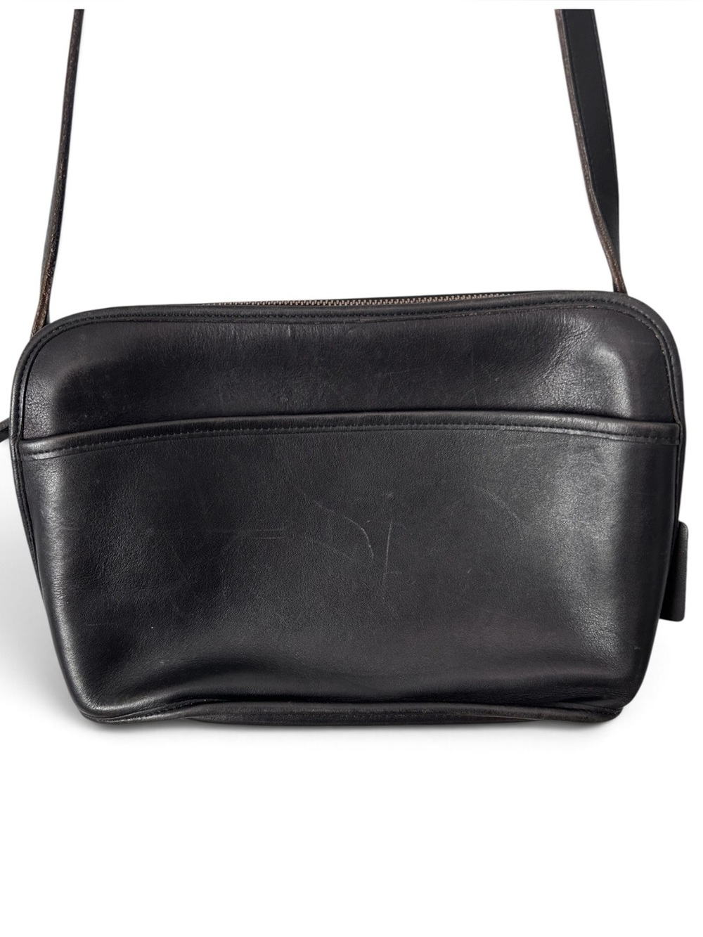 Vintage Coach Black Leather Oliver Bag Purse Adjustable Strap